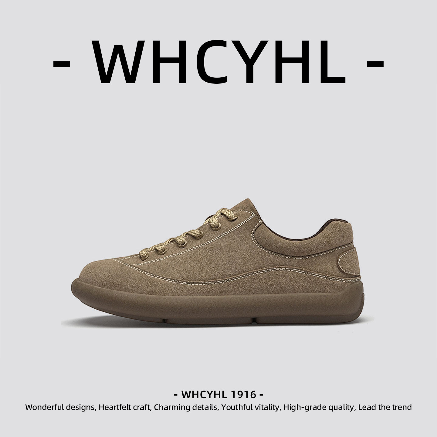 【轻奢潮牌】WHCYHL复古勃肯鞋春季新款复古软底耐磨宽楦德训男鞋,淘宝优惠券,粉丝福利购,淘宝优惠卷