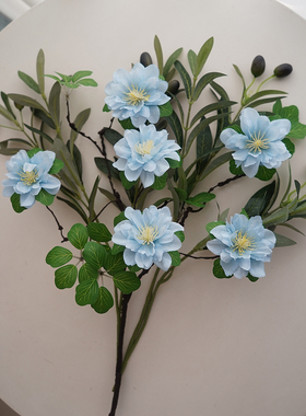 橄榄枝仿真花轻奢ins假花花艺餐桌绿植客厅桌面家居装饰花瓶摆件