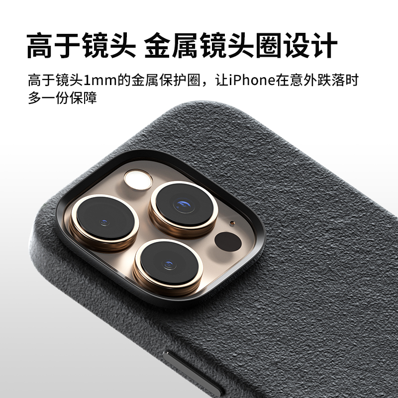 派派先生适用苹果16ProMax手机壳iPhone16Pro全包Alcantara磁吸新款15Pro翻毛皮14Pro保护套高级Plus超火秋冬