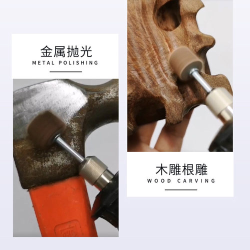 活柄叶轮磨头40mm纱纸纱布磨头抛光磨头百叶电磨头千叶打磨抛光轮 - 图0
