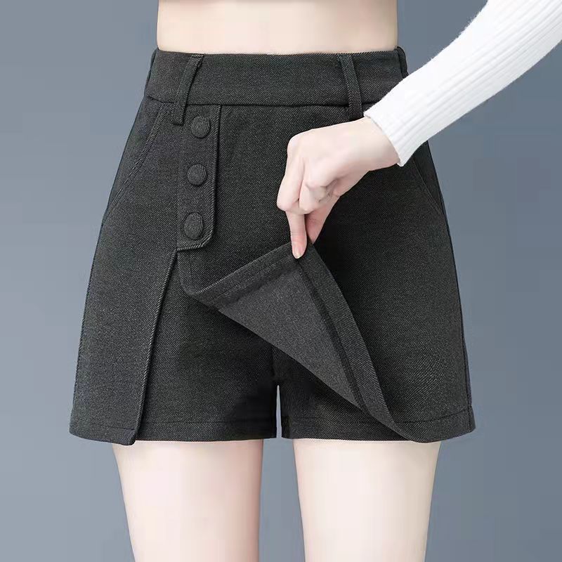 高腰短裤女宽松外穿裤裙假两件秋冬2025年新款显瘦洋气裙裤女裤子,淘宝优惠券,粉丝福利购,淘宝优惠卷