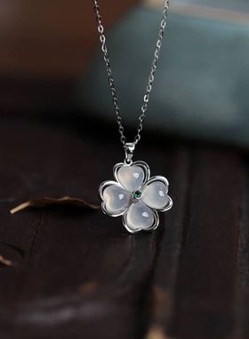 四叶草纯银满满的高级感幸运女