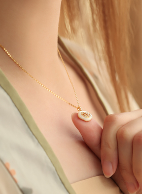 兰术纯银贝壳闪O女精致高级感