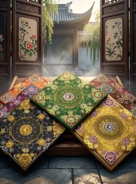 九色双面莲花手工折纸供奉烧纸