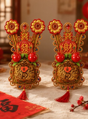 潮汕手工凤尾金花插香炉供佛炉花