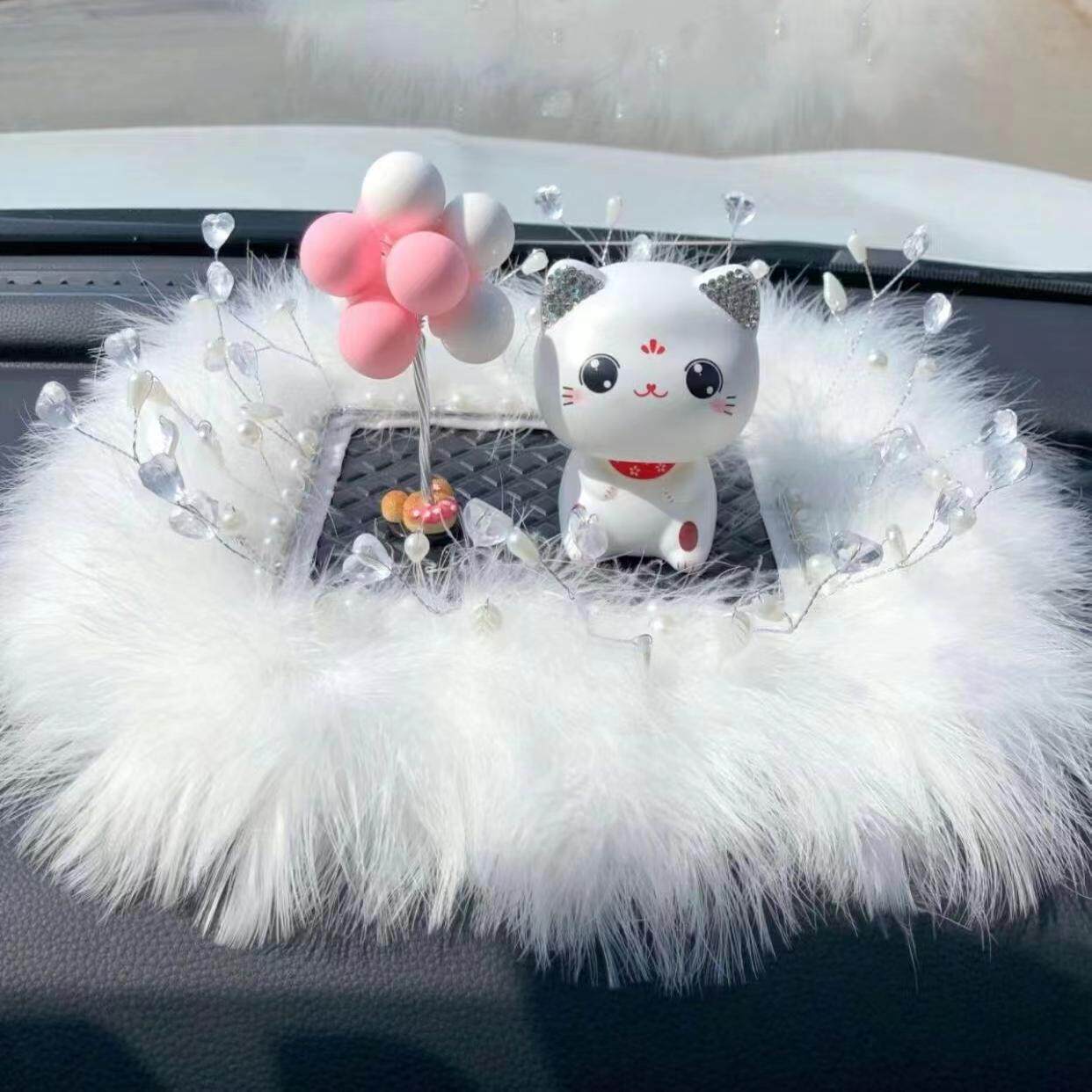 汽车饰品摆件太阳能摇头招财猫车内网红可爱创意高档车上装饰用品,淘宝优惠券,粉丝福利购,淘宝优惠卷
