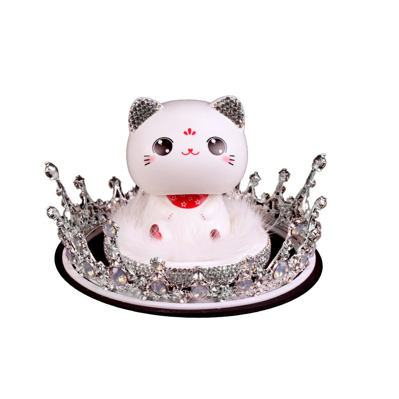 汽车饰品摆件太阳能摇头招财猫车内网红可爱创意高档车上装饰用品,淘宝优惠券,粉丝福利购,淘宝优惠卷