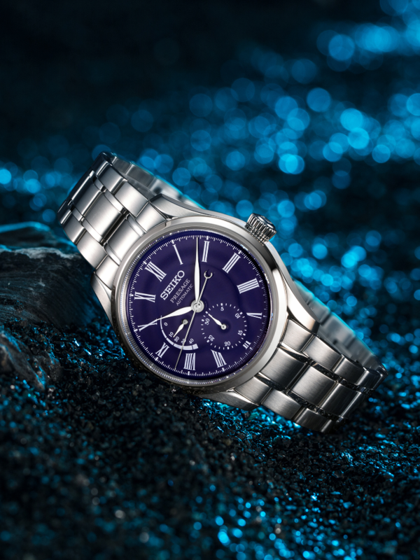 SEIKO精工手表6R机芯机械表月见蓝珐琅钢带男士腕表 SPB091J1/限 - 图0