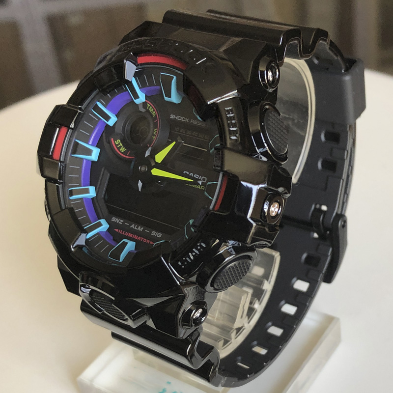 卡西欧手表G-SHOCK GA-700RGB-1A/710GB/SKC/SKE-7A防水电子男表-图2