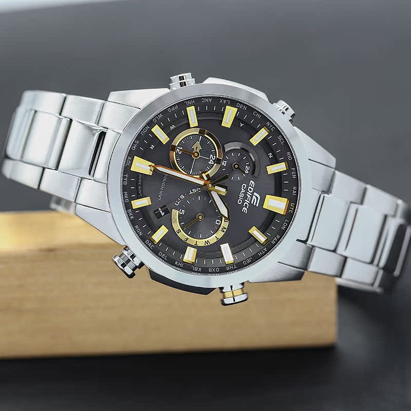 卡西欧手表EQW-T640YD-1A9/T630/A2000/A2100太阳能电波男士腕表 - 图0