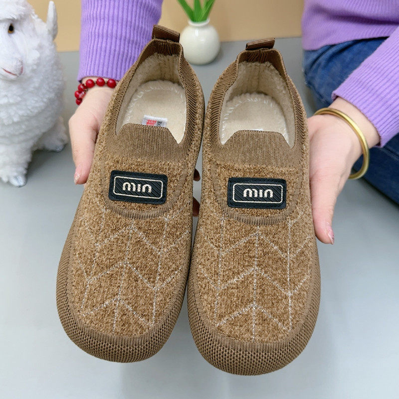 棉鞋女士冬季加绒保暖毛毛鞋一脚蹬轻便棉靴中老年休闲舒适妈妈鞋,淘宝优惠券,粉丝福利购,淘宝优惠卷