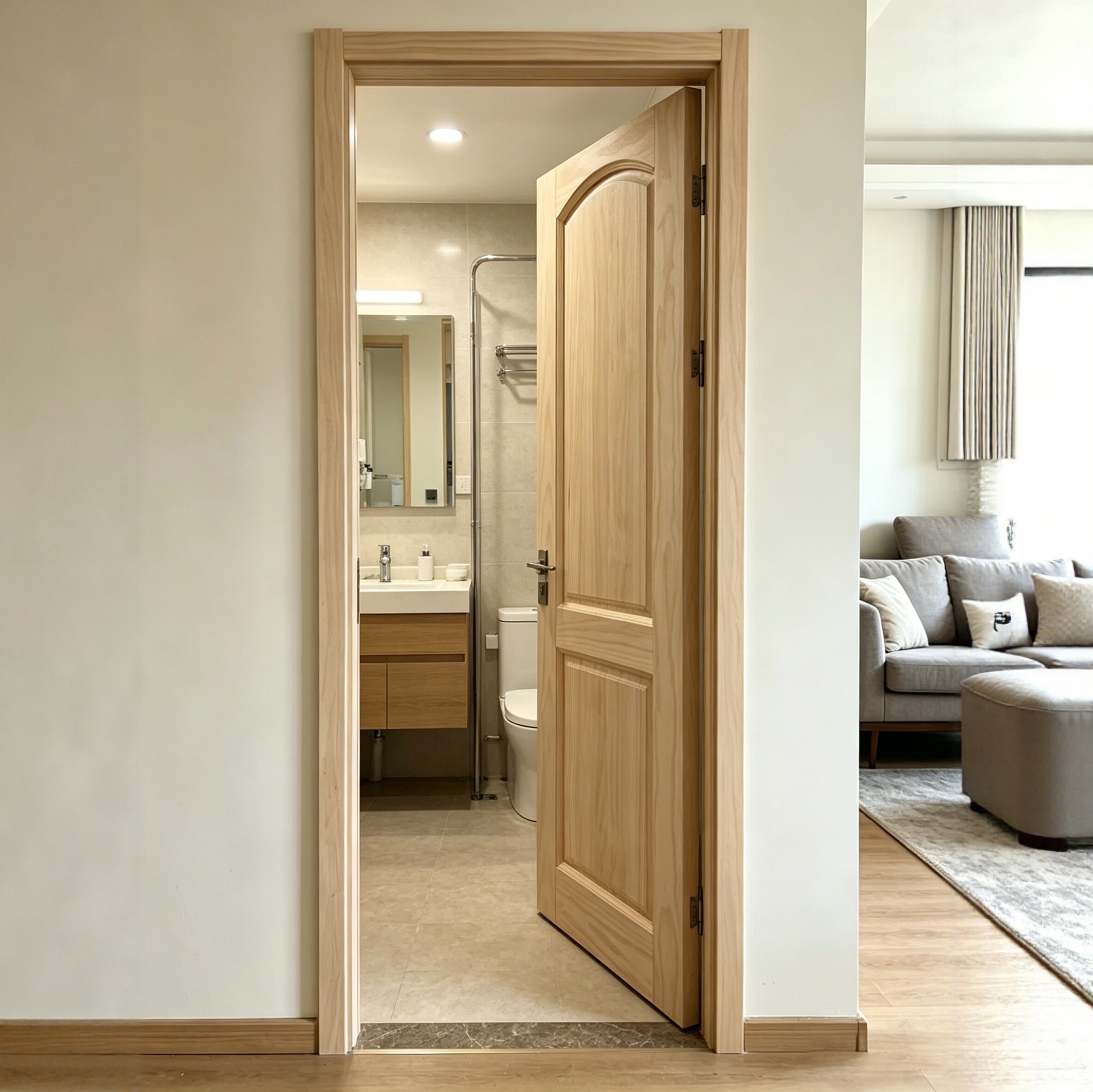 New Zealand pine door red oak door cherry wood door ash wood door solid wood door bedroom door interior door