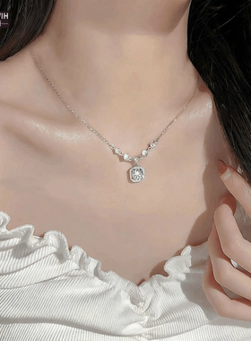 ECETOWIH新款莫桑纯银流苏项链