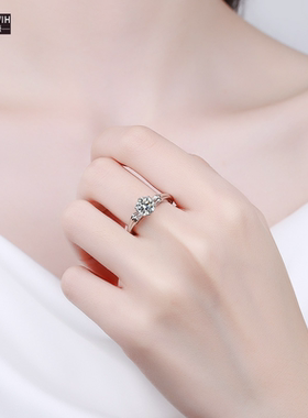 ECETOWIH莫桑石d色1克拉小猫六爪