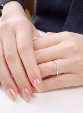 ECETOWIHS925纯银莫桑石竹节戒指