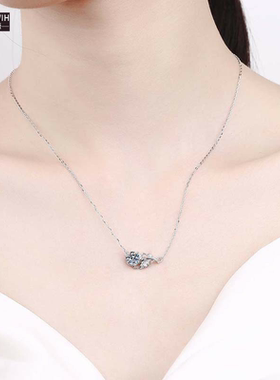 ECETOWIH新款s925银幸叶子锁骨