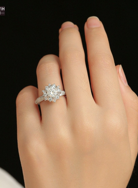 ECETOWIH新款初雪公主一克拉纯