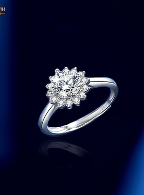 ECETOWIHs925纯银太阳花钻项链女