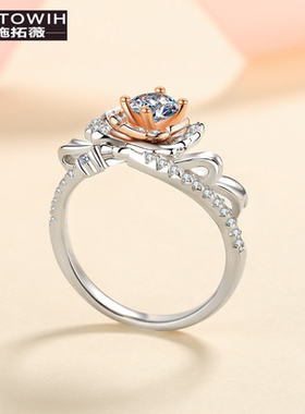 ECETOWIH新款一朵花S925银女戒