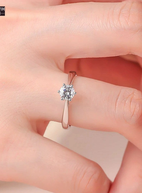 ECETOWIH新款精工莫桑石戒指经