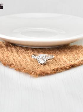 ECETOWIH新款S925纯银莫桑石戒