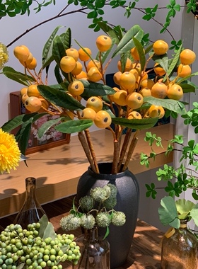 空灵时光样板房枇杷果家居花艺