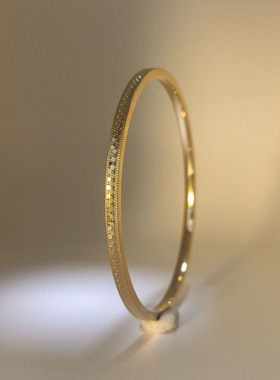 细款5G龙鳞镯子CNC工艺专柜同款手镯金色不掉色轻奢小众手环水洗