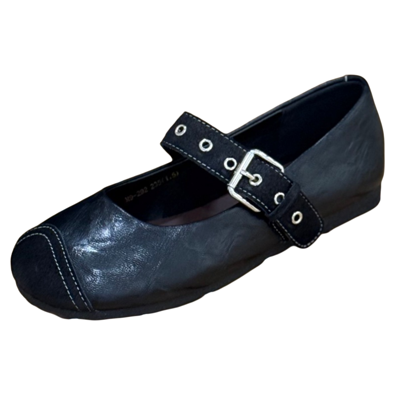 韩版平底玛丽珍鞋女2026爆款学院风休闲芭蕾舞鞋时尚拼接浅口单鞋,淘宝优惠券,粉丝福利购,淘宝优惠卷