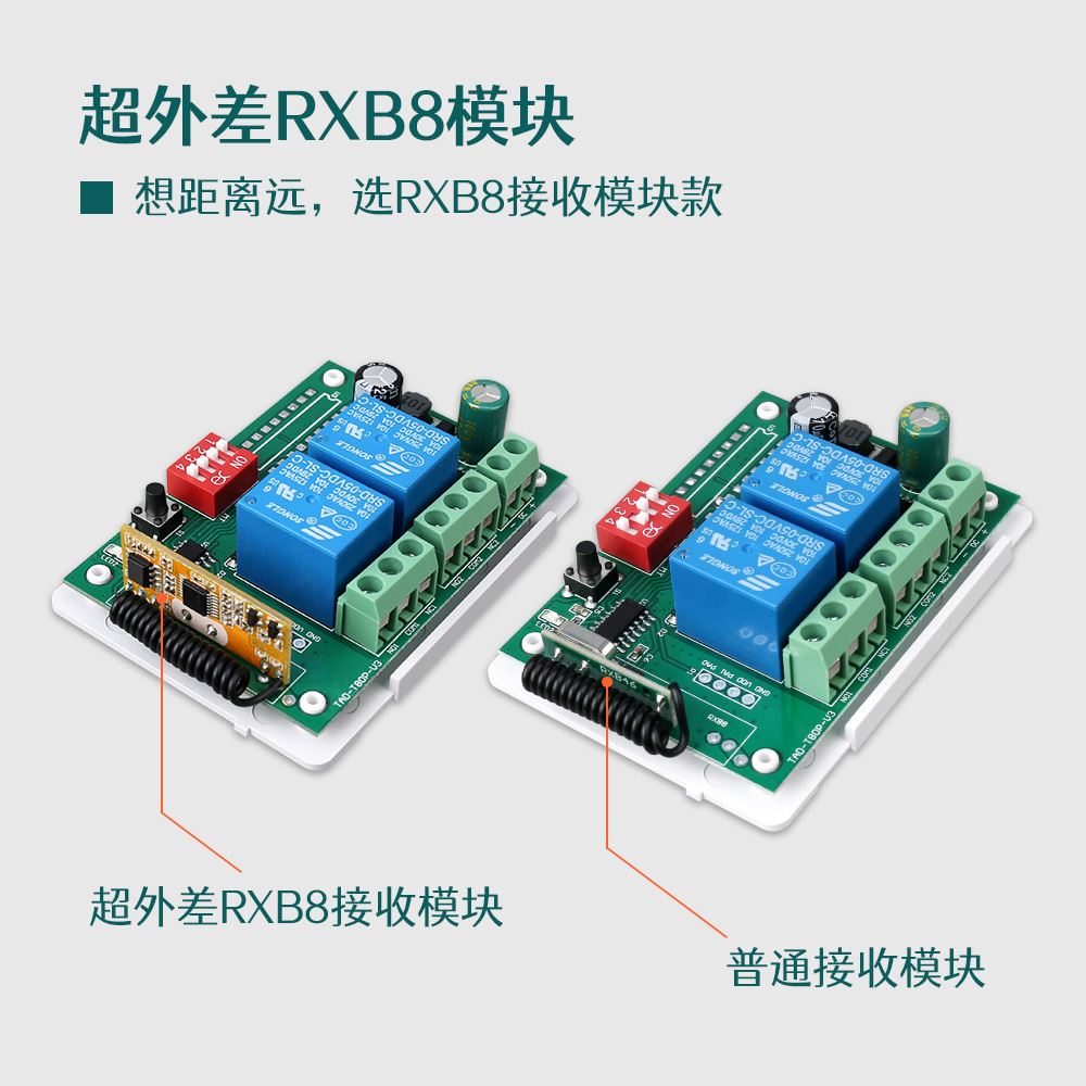 12V24VDC直流电机正反转遥控开关伸缩门 窗帘 电动推杆无线遥控器 - 图3