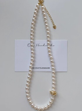 OPs金属隔珠小珍珠项链