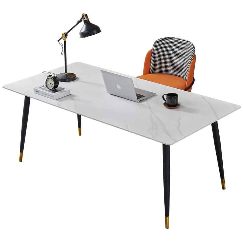 轻奢北欧岩板电脑桌书桌现代简约办公桌椅组合家用电脑台式桌子-图3