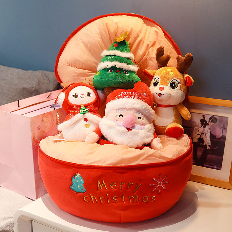 圣诞老人平安夜苹果袋玩偶抱枕公仔圣诞节礼物儿童女生男孩小礼品,淘宝优惠券,粉丝福利购,淘宝优惠卷