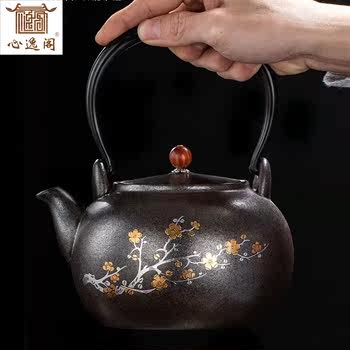 Xinyige Intelligent Ceramic Electric Ceramic Stove Tea Stove Household Water Boiler Silent Tea Maker Coarse Pottery Lift Beam Kettle Set