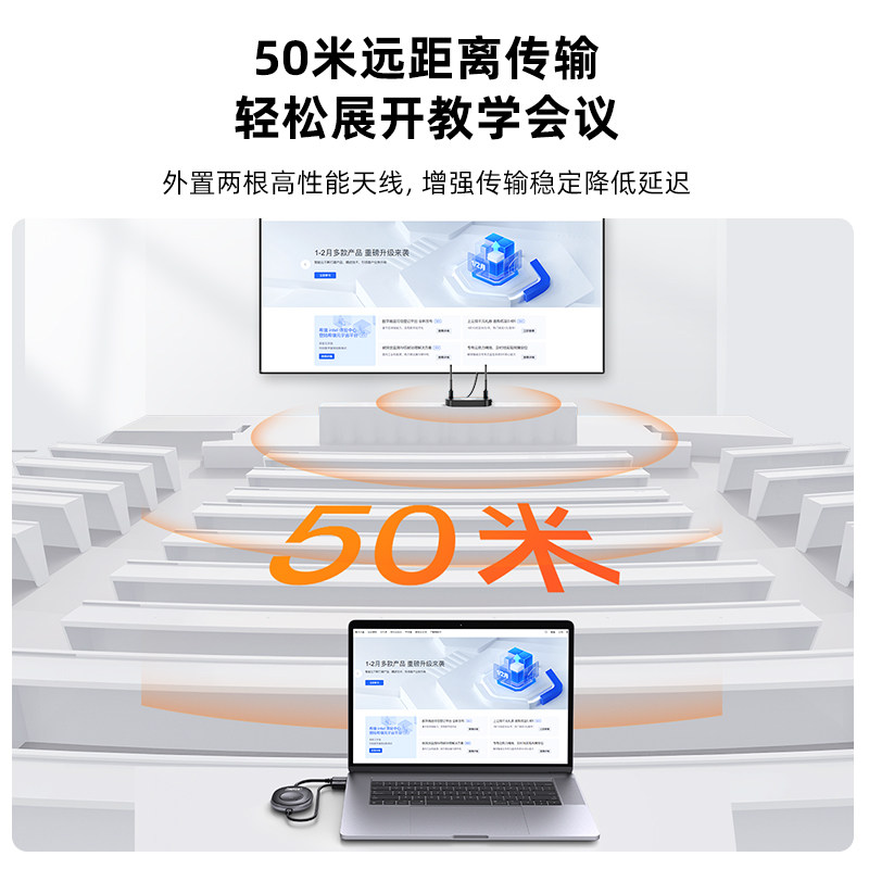 优越者无线投屏器音视频同屏传输器手机电脑连接电视显示器投影仪