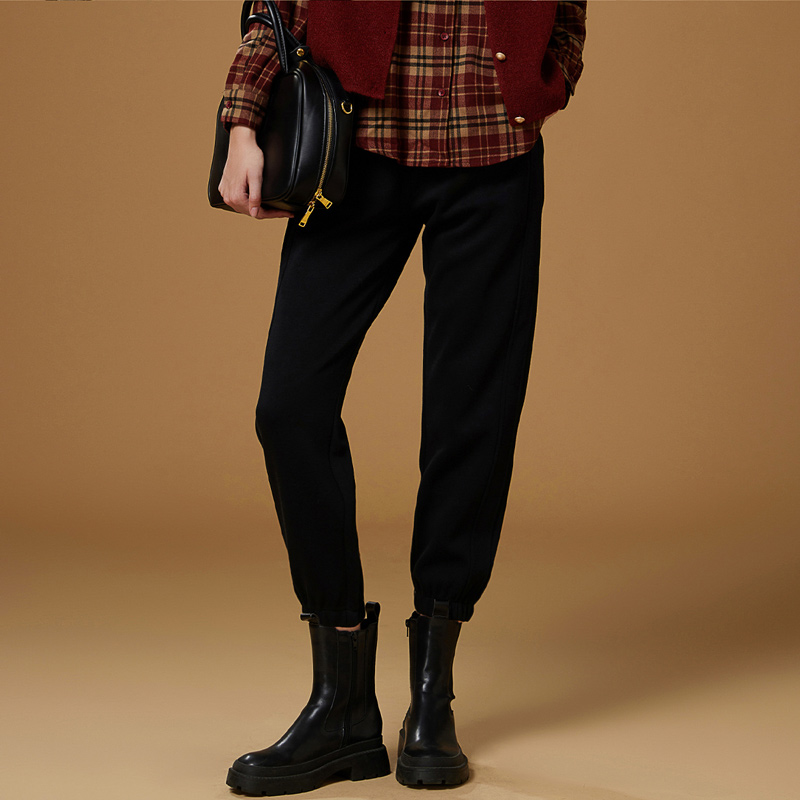 IVYKKI艾维时尚百搭休闲裤女宽松显瘦高腰束脚裤子2025年秋季新款 - 图3