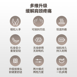 荣泰RT52颈椎按摩器肩颈腰部背部肩膀斜方肌揉捏神器颈部按摩仪