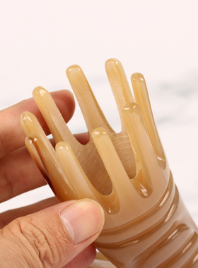 牛角梳正品圆筒刮痧器按摩梳