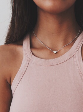 跨境爱心项链女闺蜜新款颈链小众