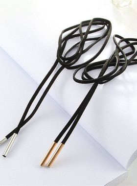 时尚简约个性欧美风流行绒线自由可调节百搭长款毛衣项链女饰品