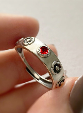 跨境新款戒指花朵镶钻戒指动漫首