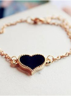 韩版清新饰品白色四叶草桃心爱心