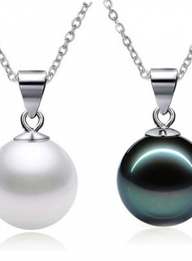 韩版仿珍珠吊坠 女款短款锁骨链仿饰品 仿珍珠