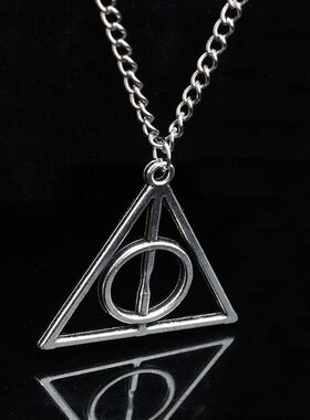 欧美外贸项链卢娜死亡圣器三角吊坠毛衣链厂家直供批发