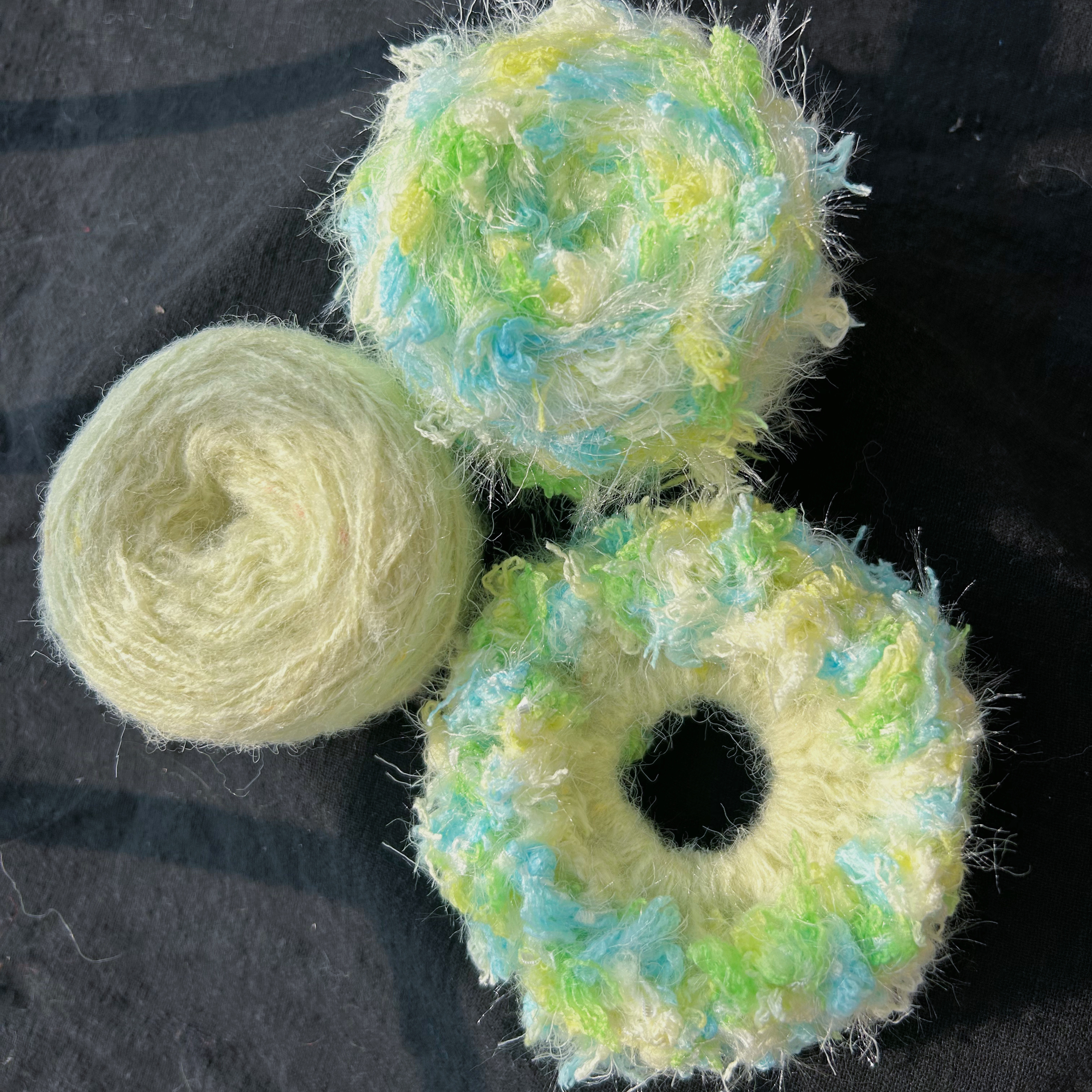 秋冬马海毛手混线大肠发圈组合diy手工钩织材料毛线需要自己钩织,淘宝优惠券,粉丝福利购,淘宝优惠卷