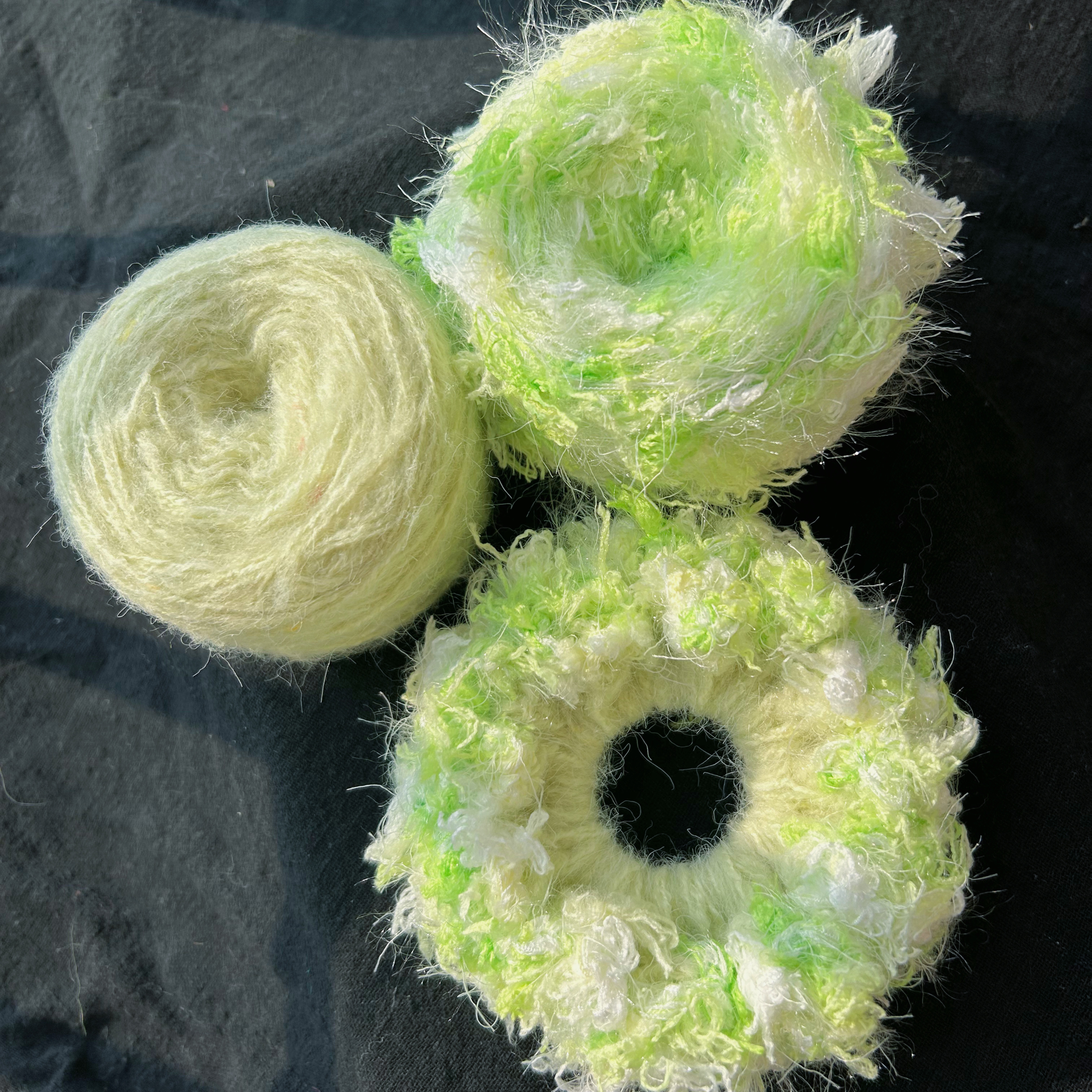 秋冬马海毛手混线大肠发圈组合diy手工钩织材料毛线需要自己钩织,淘宝优惠券,粉丝福利购,淘宝优惠卷