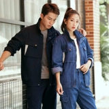 Хлопковый джинсовый износостойкий комбинезон, увеличенная толщина