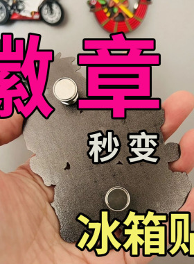 徽章冰箱贴转换器霸王茶姬强磁卡帽蝴蝶扣金属胸针神器DIY