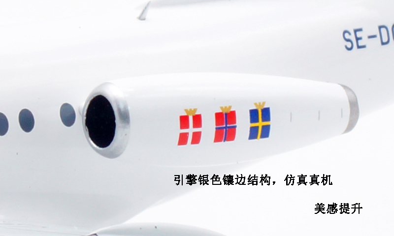 SAS北欧航空Inflight 1:200飞机模型合金福克F-28-4000 SE-DGO-图2