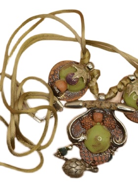 中古首饰 Linda 北美部落珠宝夸张陶瓷项链 轻奢小众 不退换