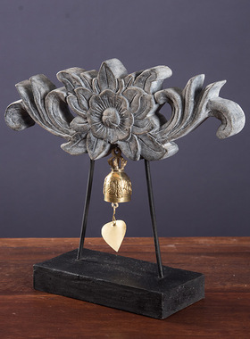 创意复古泰国木雕桌面装饰摆件